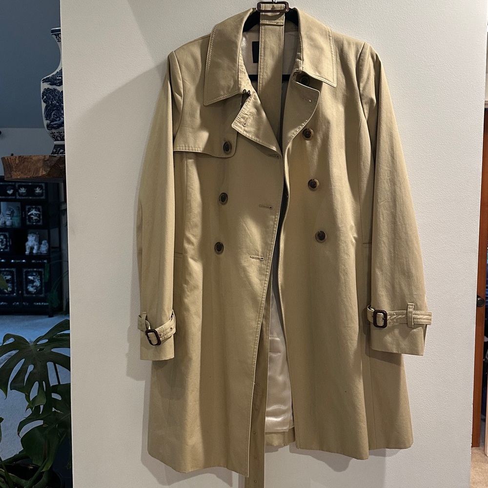 EUC J. Crew Classic Beige Trench Coat SZ 10